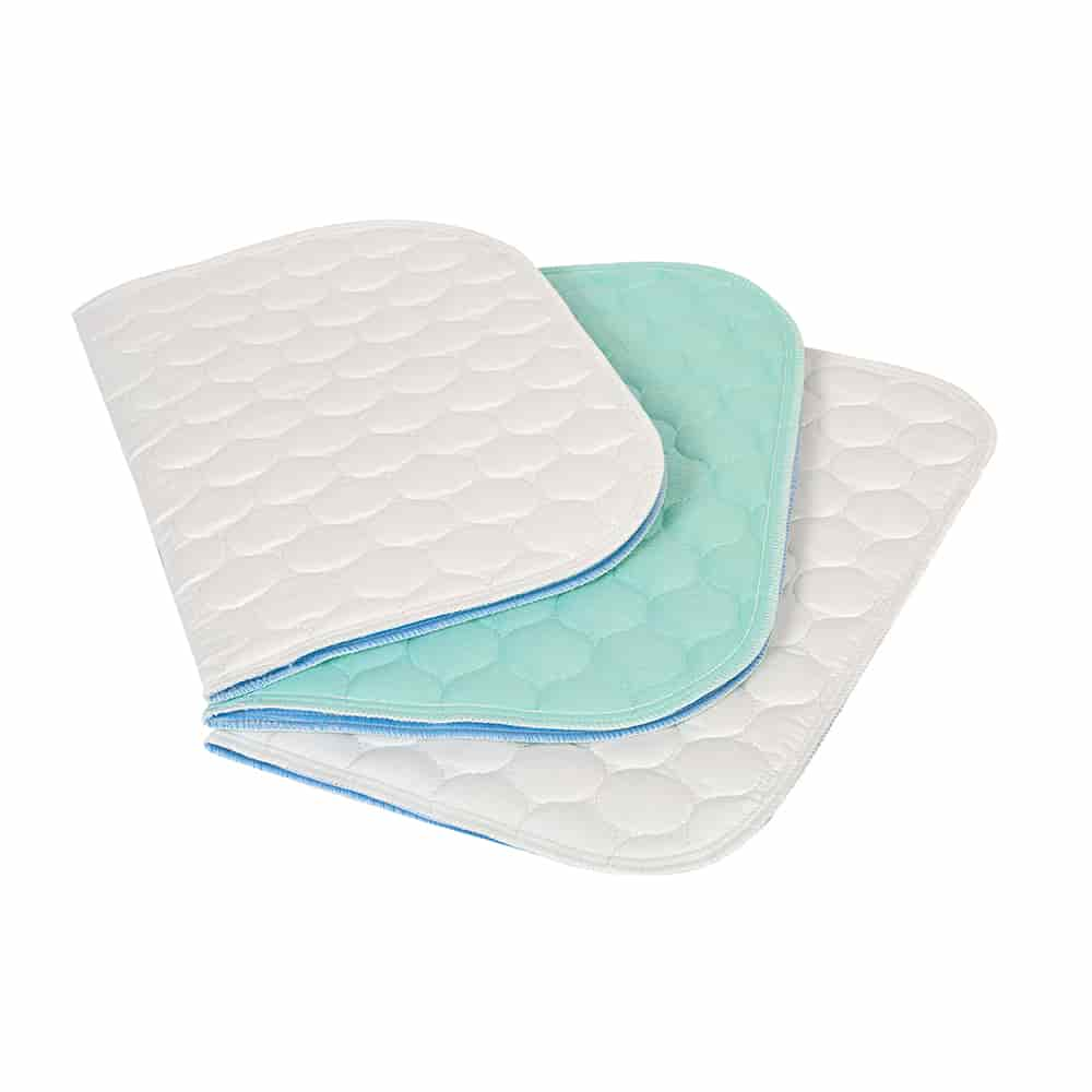 4-Layer 50% cotton ultra soft quilted 18 x 24 small size heavy absorbency underpad  machine washable underpad protection for elderly seniors