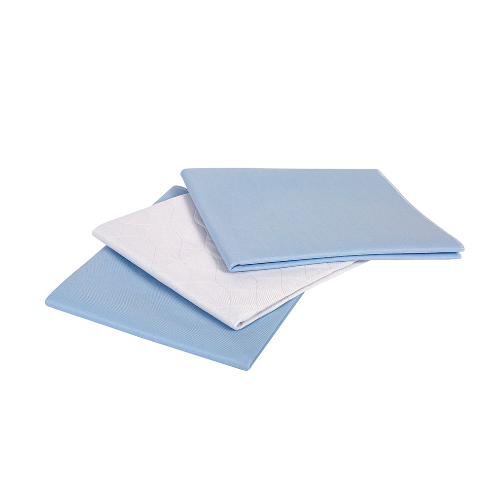 Bed protective washable brushed polyester underpad heavy absorbency reusable bedwetting incontinence pads